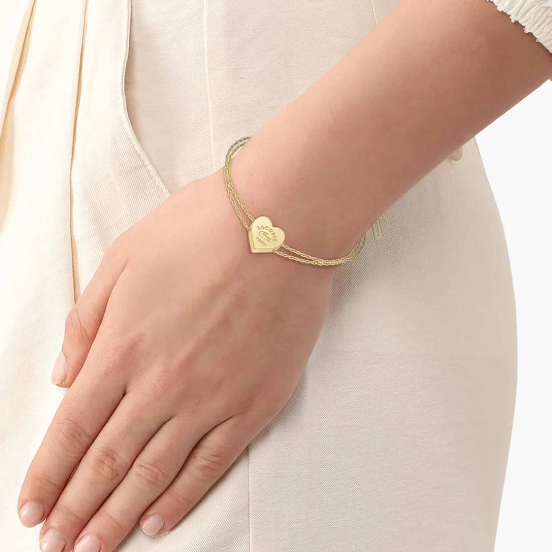 Bracelet Femme Lacoste Love My Croc - 2040400 Acier Doré