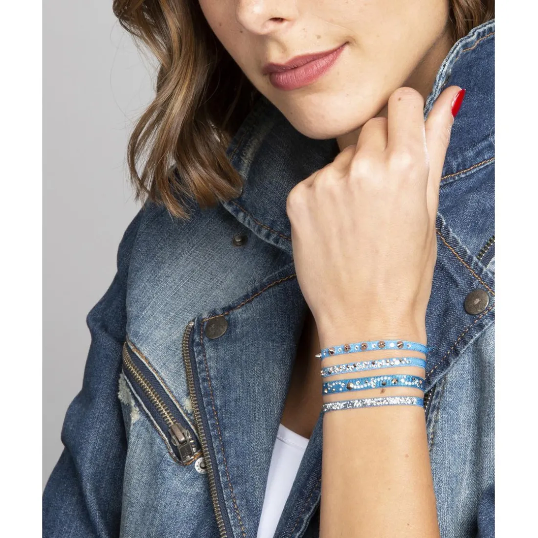 Bracelet Femme Les Interchangeables - Bracelet Ultra Fine Rocks Blanc