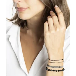 Bracelet Femme Les Interchangeables A85388 - Strass Box Jonc Fil