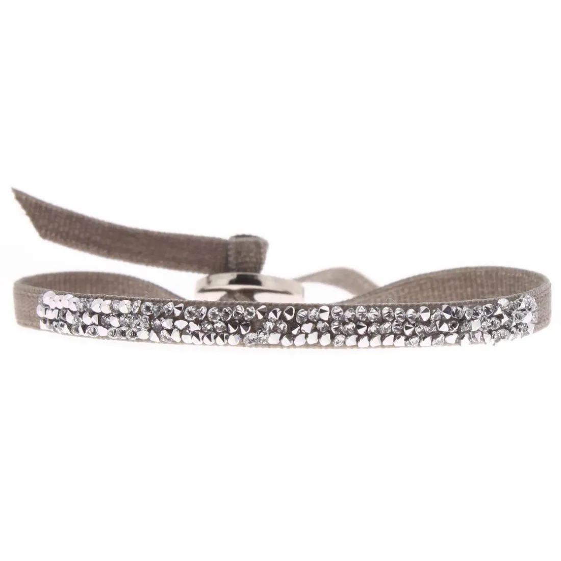 Bracelet Femme Les Interchangeables - Bracelet Ultra Fine Rocks Marron Taupe