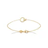 Bracelet femme maillon rond oxydes plaqué or Maison de la Bijouterie UW3UZVZV