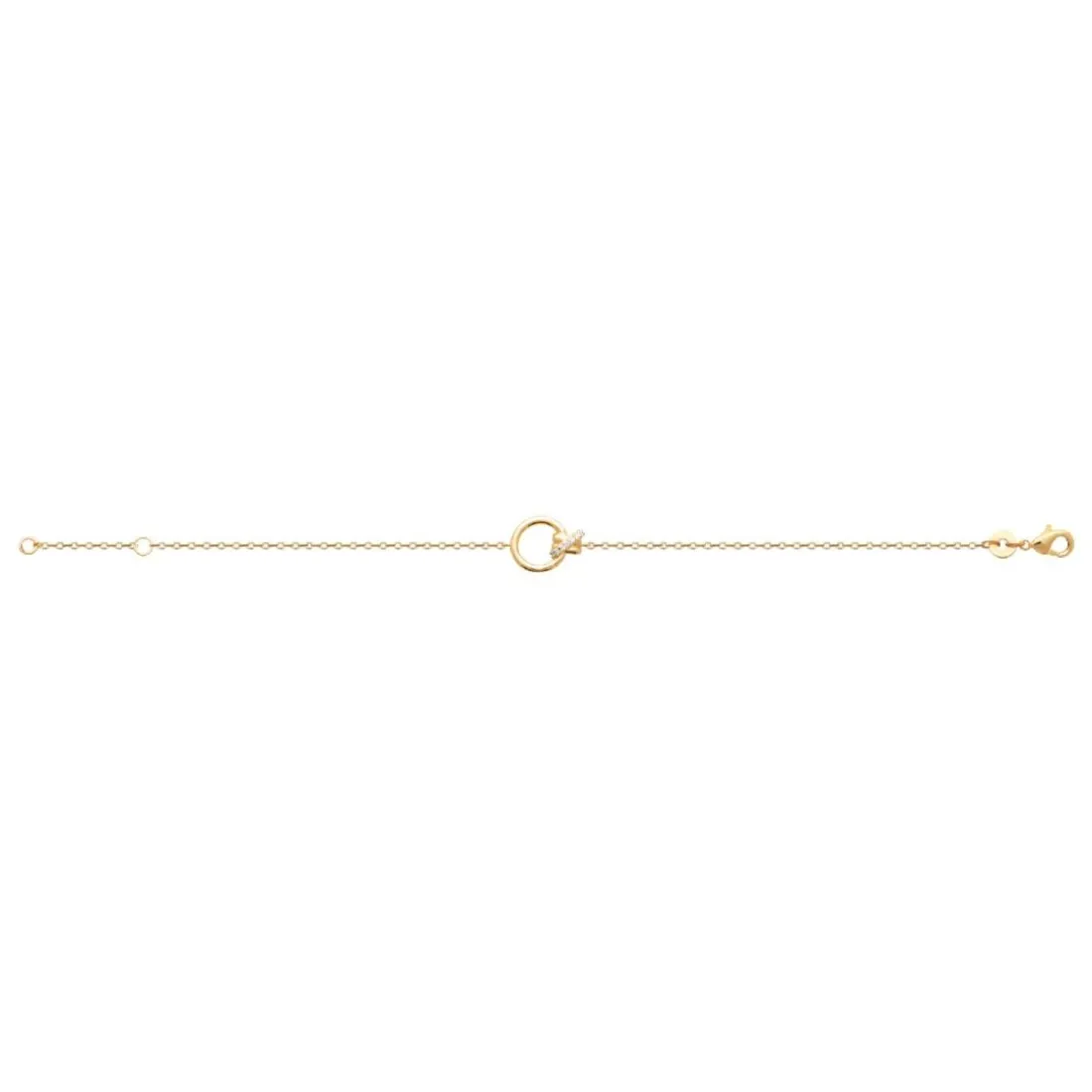 Bracelet femme maillon rond oxydes plaqué or Maison de la Bijouterie UW3UZVZV