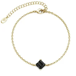 Bracelet Femme MYC-Paris Square - DB0085-G-BK Laiton Doré Noir