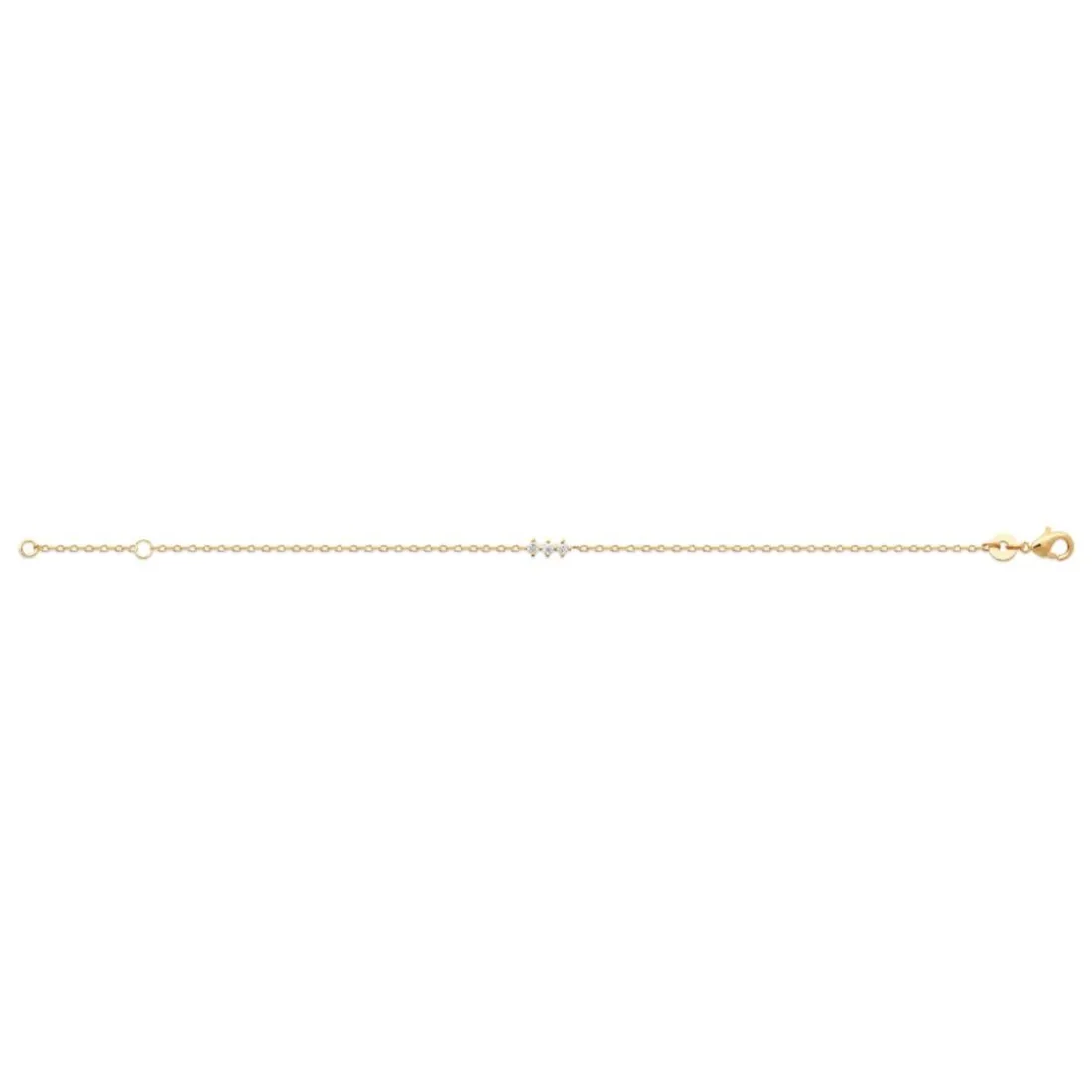 Bracelet femme oxyde de zirconium plaqué or Maison de la Bijouterie UW3W65ZV