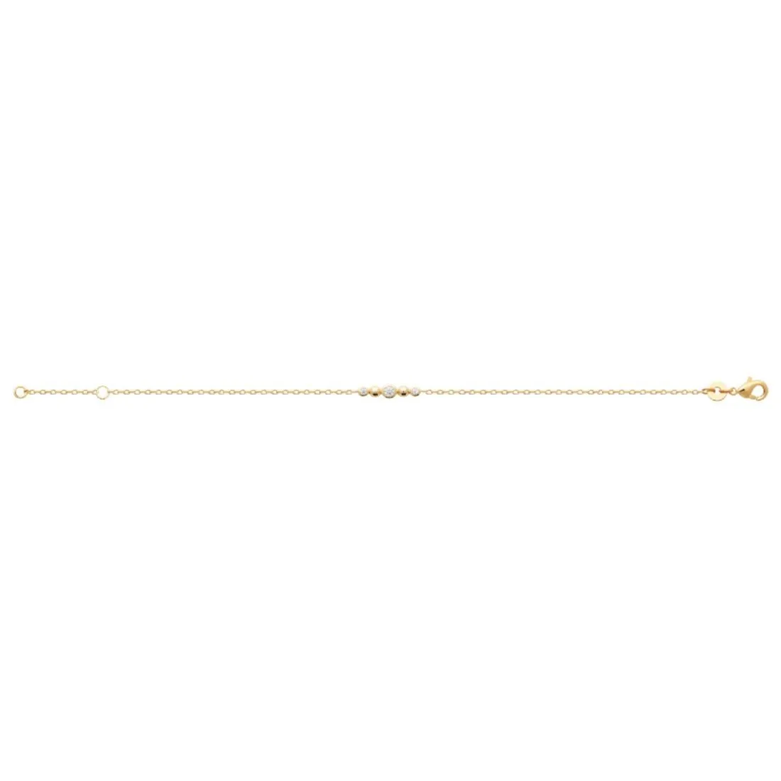 Bracelet femme oxyde de zirconium plaqué or Maison de la Bijouterie UW3W40ZV