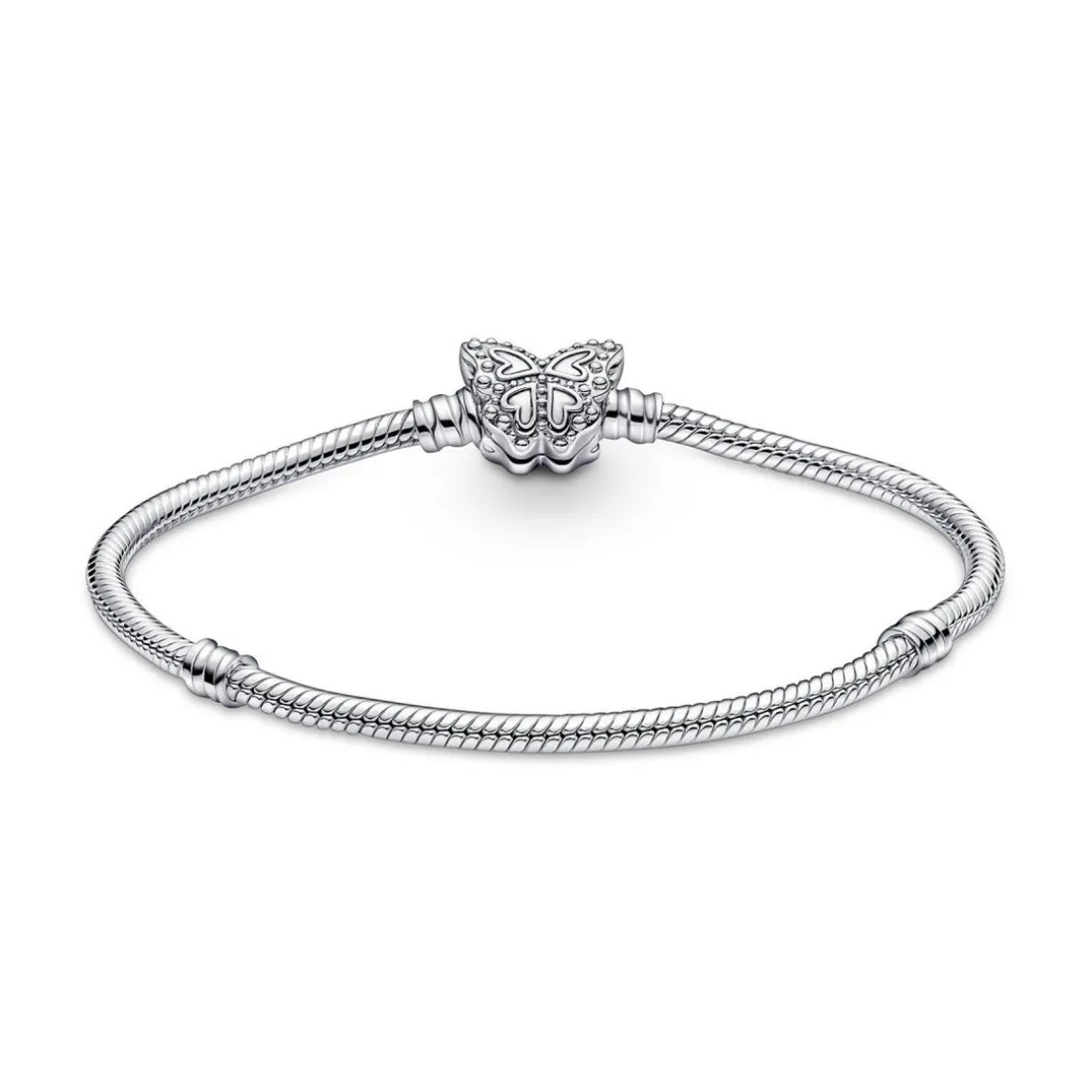 Bracelet Femme Pandora Moments maille serpent & fermoir papillon
