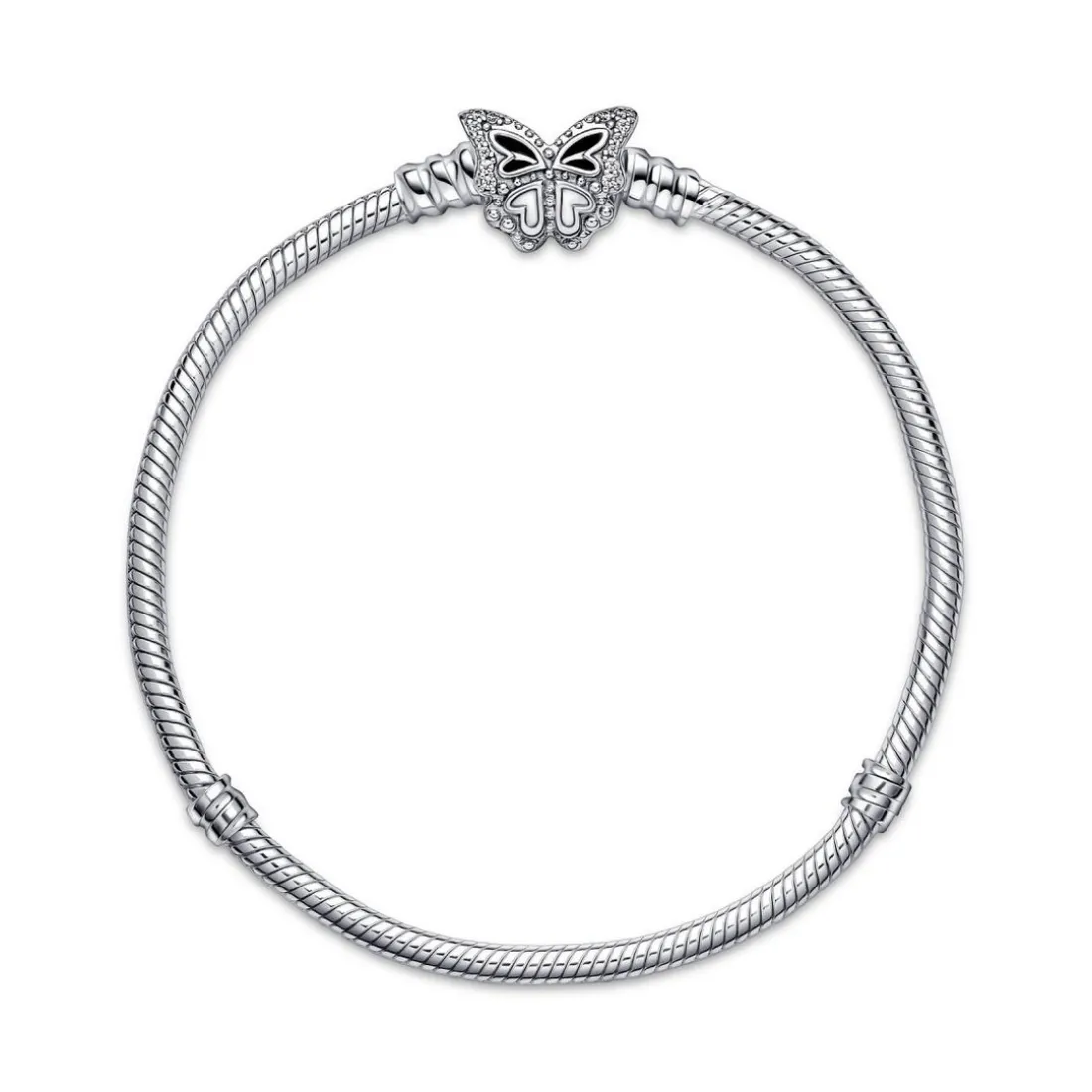 Bracelet Femme Pandora Moments maille serpent & fermoir papillon