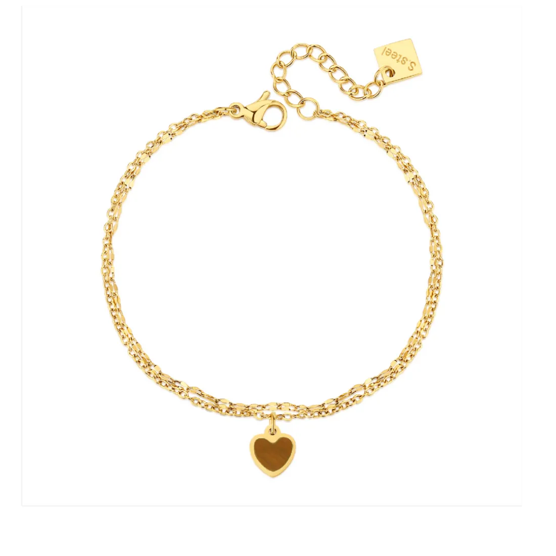 Bracelet Femme Pixies Bijoux - PBM0026-1TGR Acier Brun