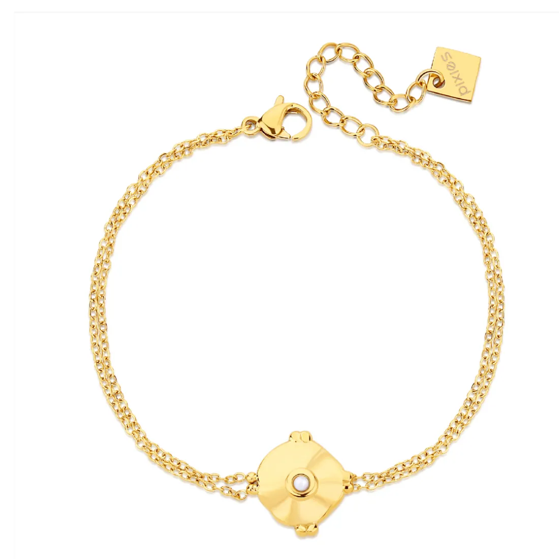 Bracelet Femme Pixies Bijoux - PBM0023-1PRL Acier Blanc