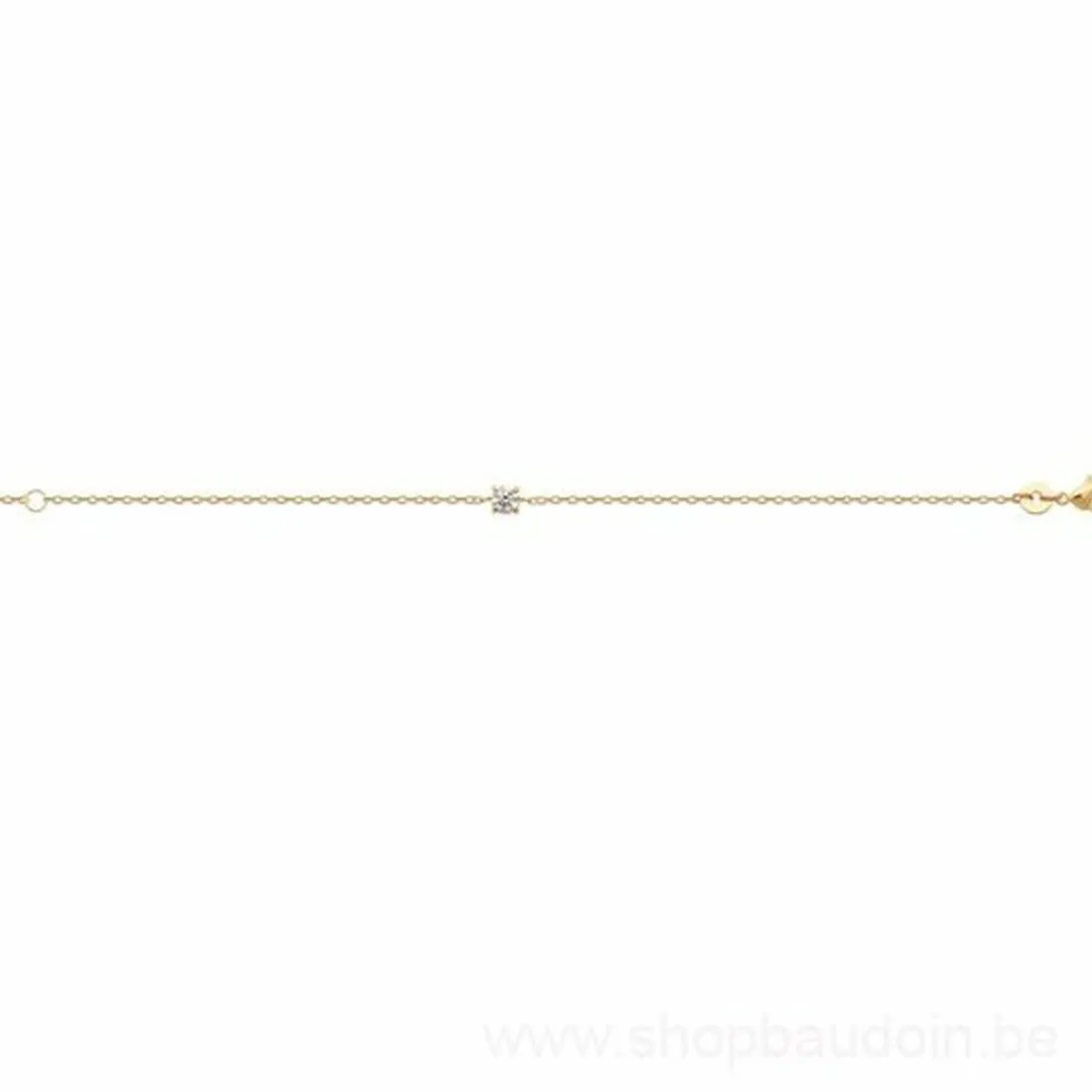 Bracelet femme plaqué or blanc serti griffe serti griffe classique - UW3004ZV