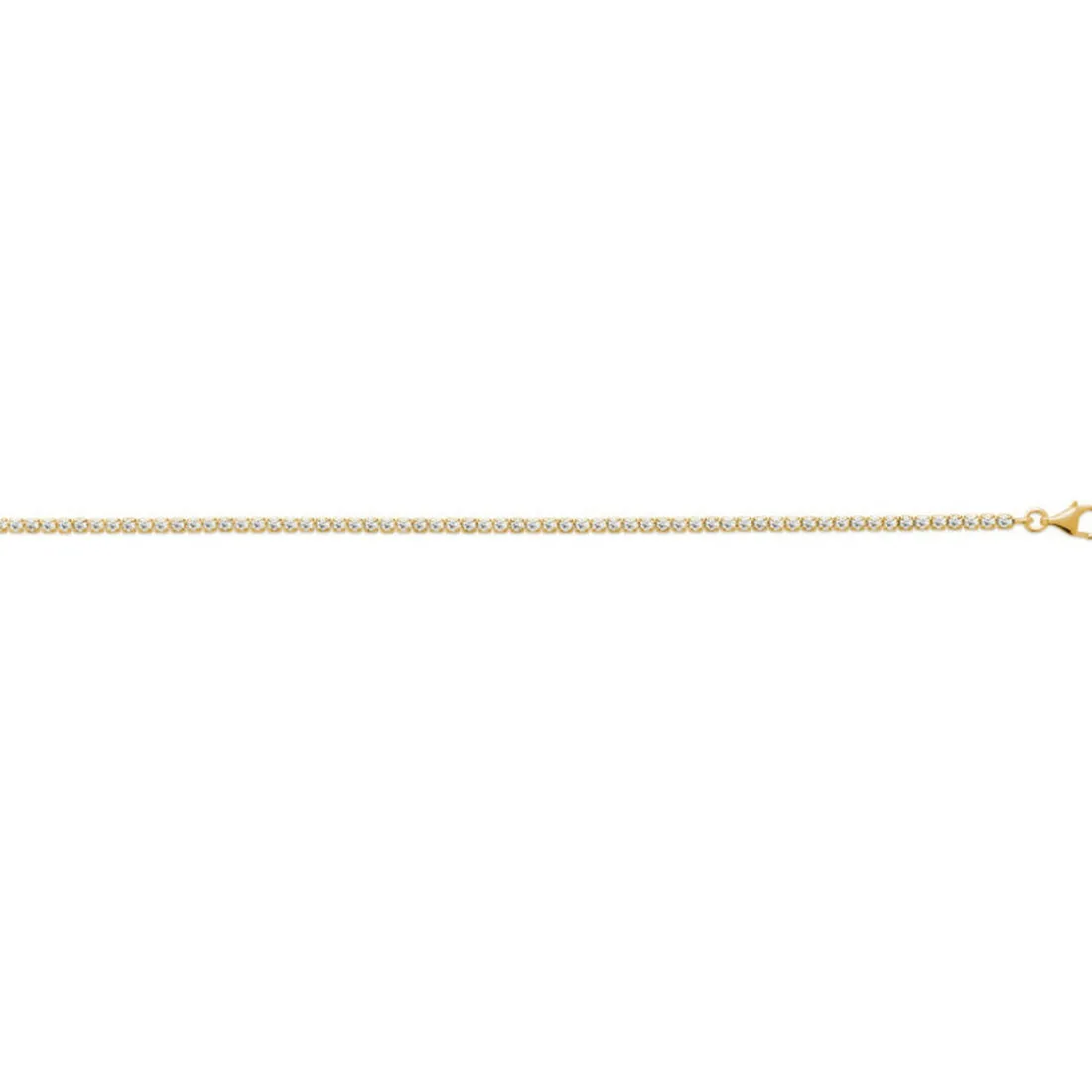 Bracelet femme plaqué or blanc serti griffe - UW3YVYZV