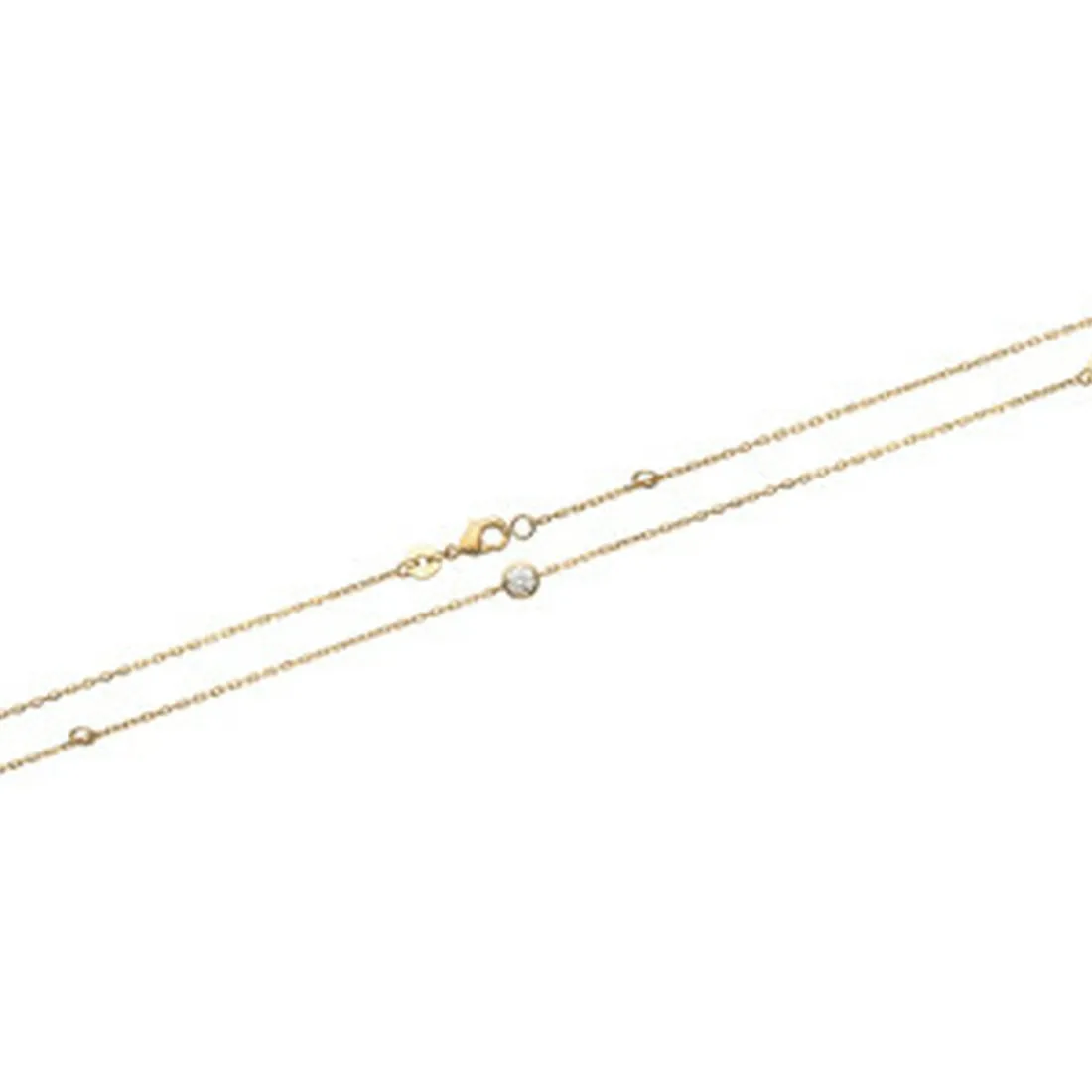 Bracelet femme plaqué or blanc serti clos serti clos classique - UWZ63UZV