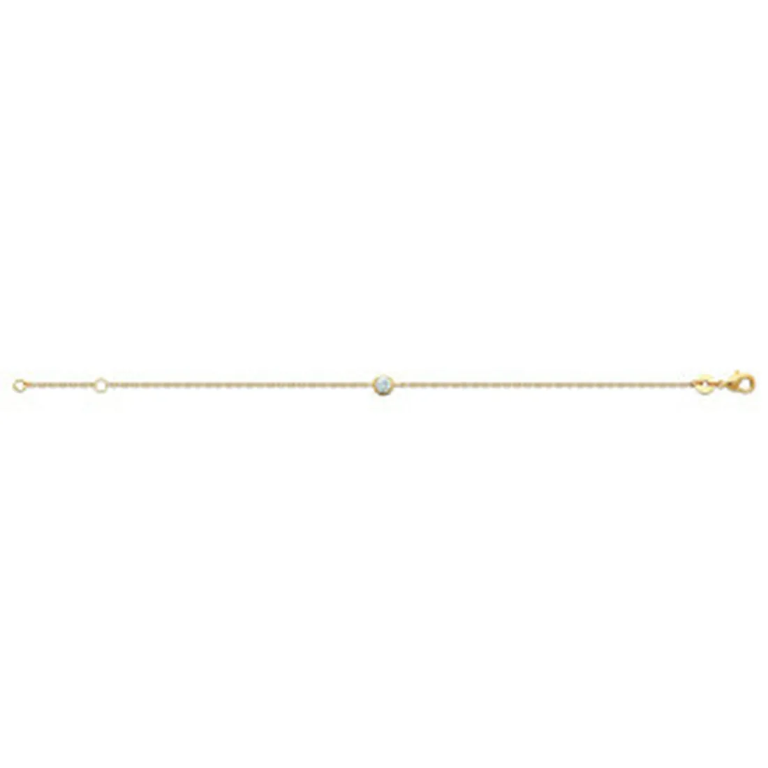 Bracelet femme plaqué or blanc serti clos serti clos classique - UWZ63UZV