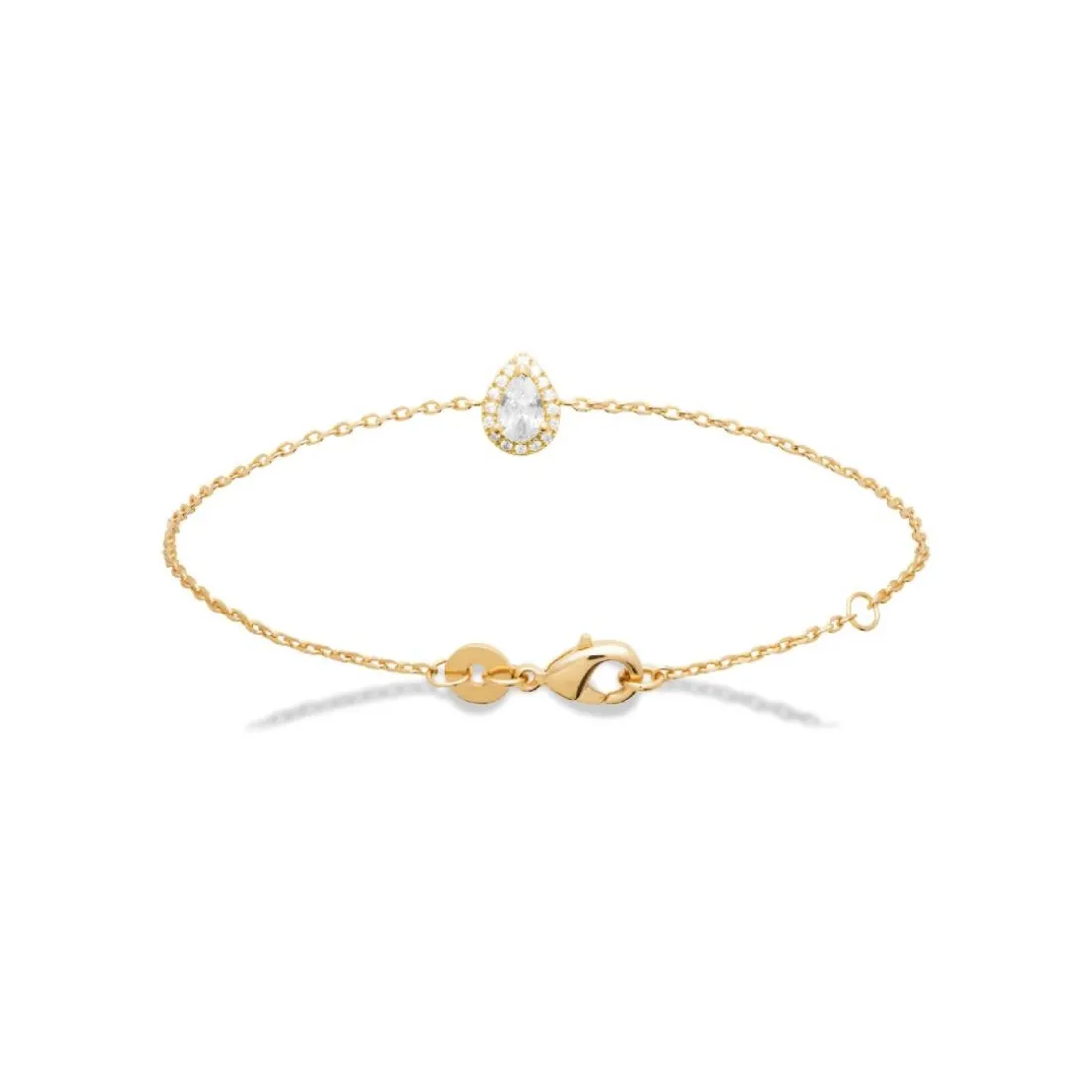 Bracelet femme plaqué or cœur oxyde de zirconium Maison de la Bijouterie UW3UU0ZV