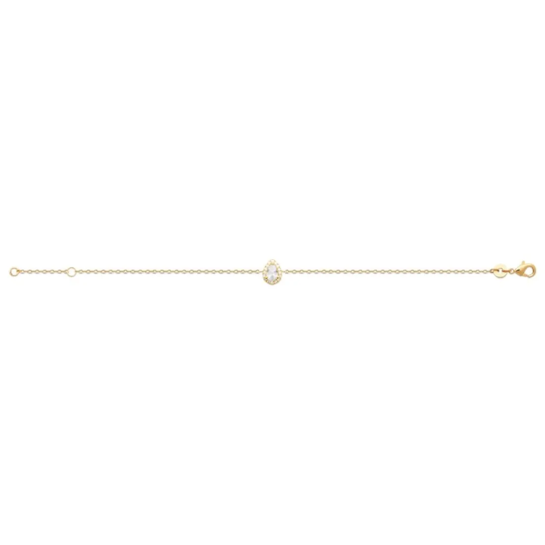 Bracelet femme plaqué or cœur oxyde de zirconium Maison de la Bijouterie UW3UU0ZV