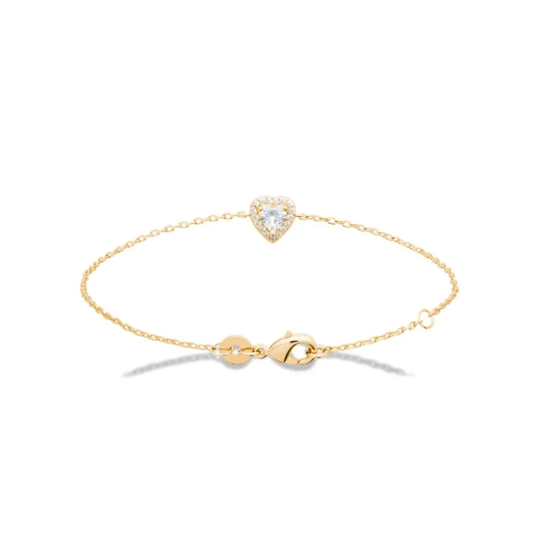 Bracelet femme plaqué or cœur oxyde de zirconium Maison de la Bijouterie UW3UV6ZV