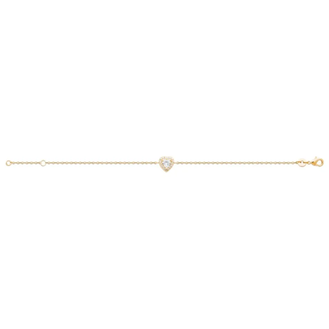 Bracelet femme plaqué or cœur oxyde de zirconium Maison de la Bijouterie UW3UV6ZV
