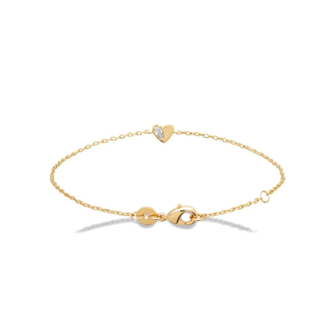 Bracelet femme plaqué or cœur oxyde Maison de la Bijouterie UW3U5WZV