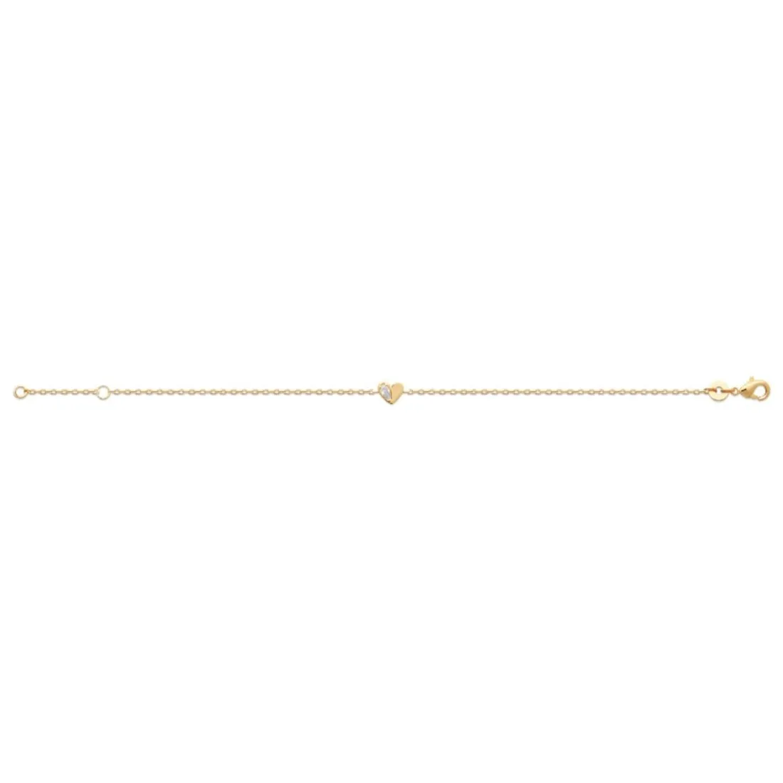 Bracelet femme plaqué or cœur oxyde Maison de la Bijouterie UW3U5WZV