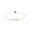 Bracelet femme plaqué or cœur vert Maison de la Bijouterie UW3UVVZV