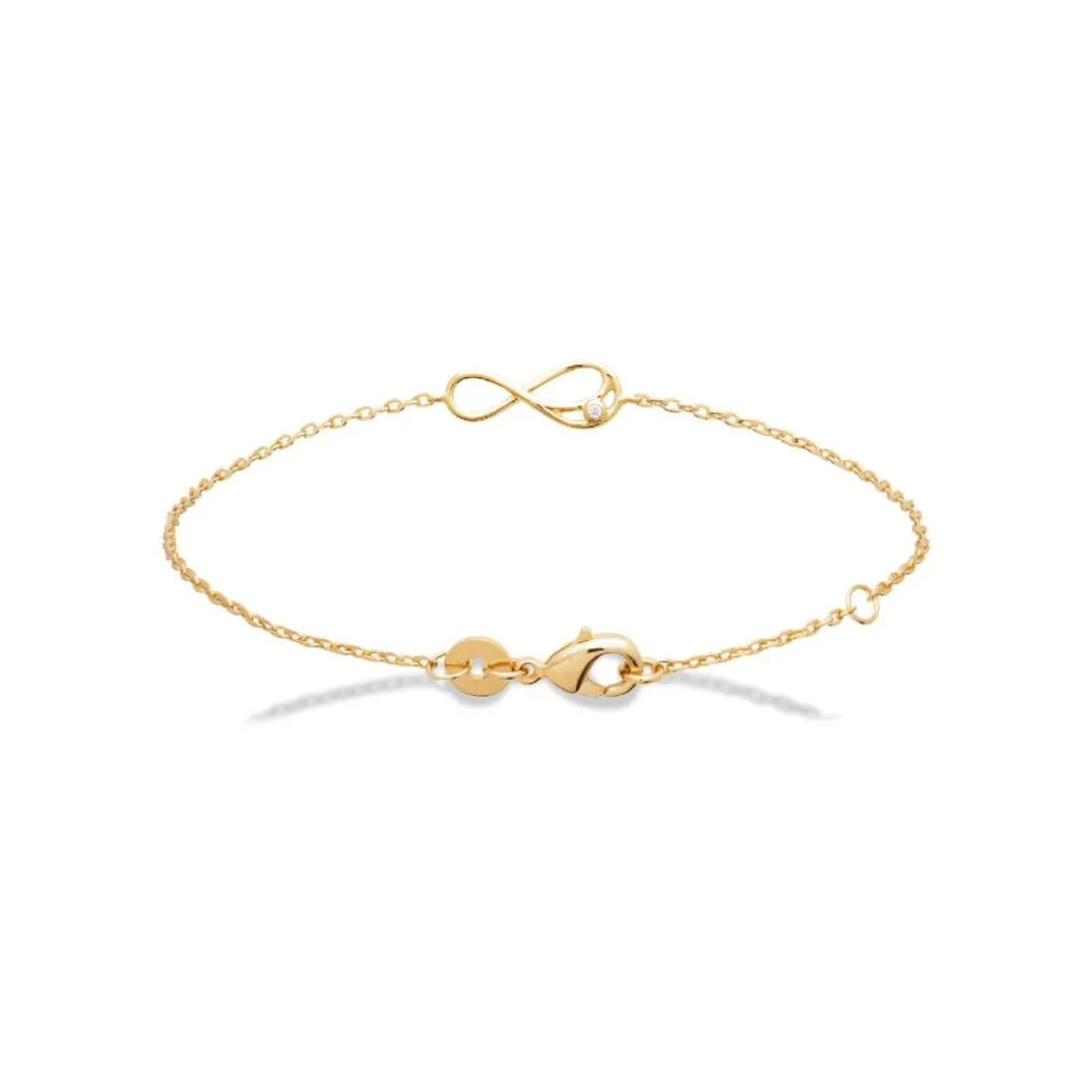 Bracelet femme plaqué or infinity serti clos Maison de la Bijouterie UW3UUWZV