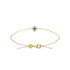 Bracelet femme plaqué or oxydes et pierre bleue Maison de la Bijouterie UW3UV5ZV