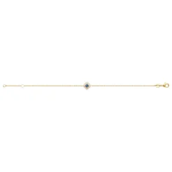 Bracelet femme plaqué or oxydes et pierre bleue Maison de la Bijouterie UW3UV5ZV