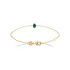 Bracelet femme plaqué or oxyde verte Maison de la Bijouterie UW3UW6ZV