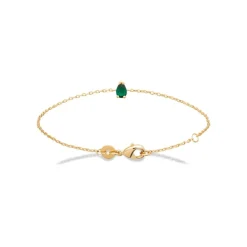 Bracelet femme plaqué or oxyde verte Maison de la Bijouterie UW3UW6ZV