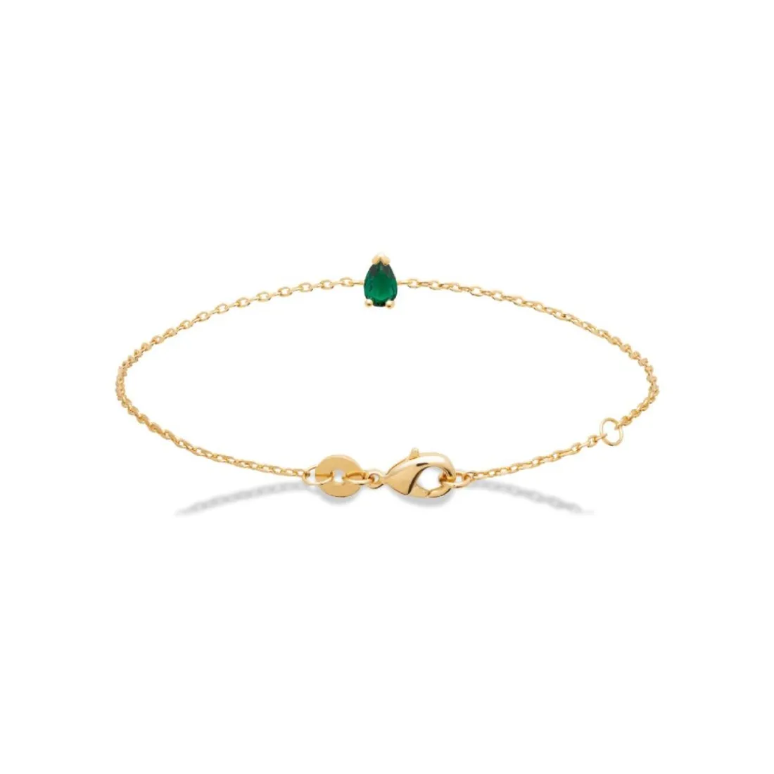 Bracelet femme plaqué or oxyde verte Maison de la Bijouterie UW3UW6ZV