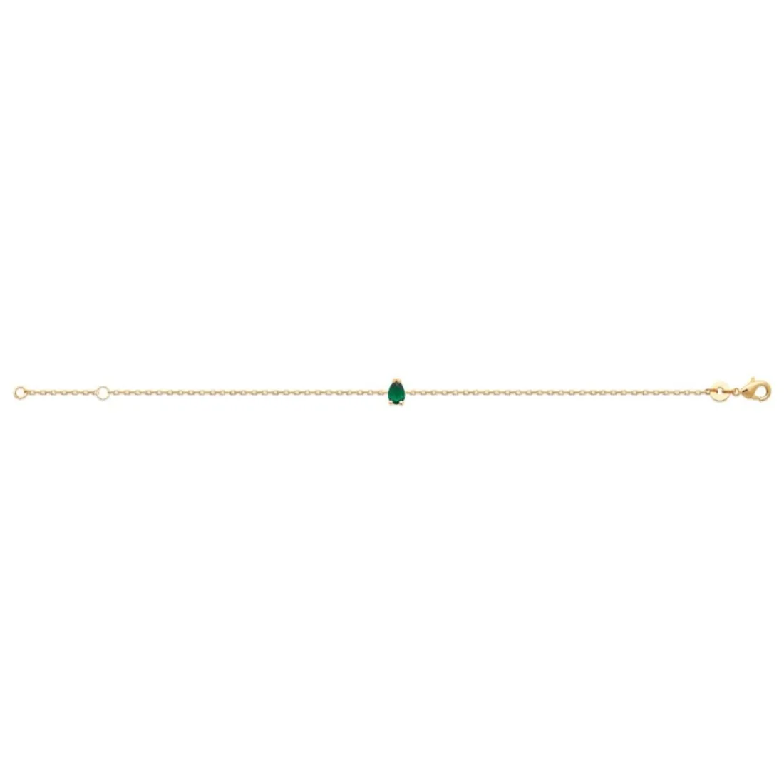 Bracelet femme plaqué or oxyde verte Maison de la Bijouterie UW3UW6ZV