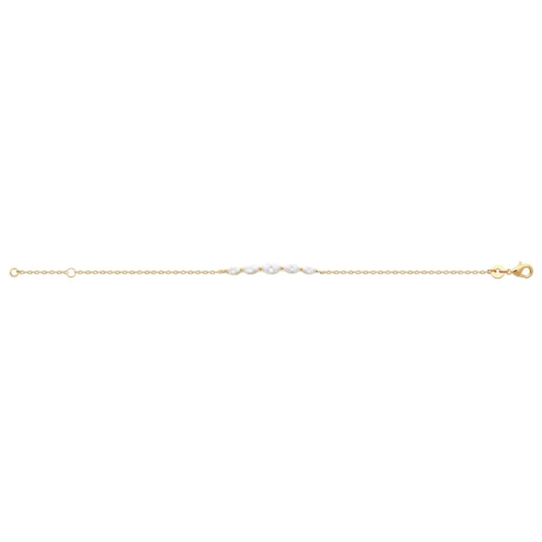 Bracelet femme plaqué or oxyde de zirconium Maison de la Bijouterie UW3U4VZV
