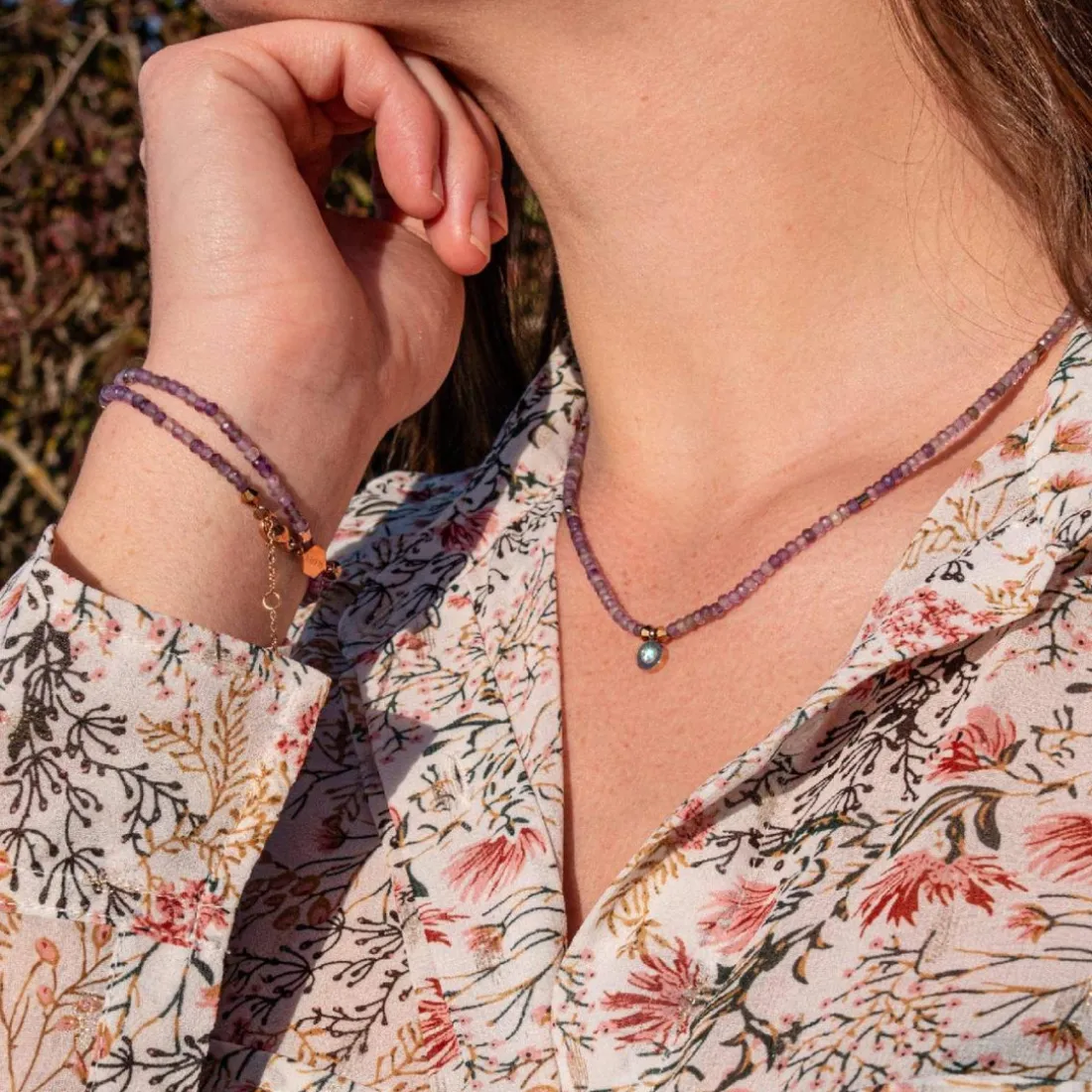Bracelet Femme Sloya Lumia Améthyste