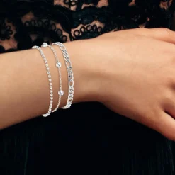 Bracelet Femme So Charm - B2371-ARGENT+B2384-ARGENT+B2386-ARGENT - Bracelets Mode Argentés