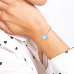 Bracelet Femme So Charm - B4004-ARGENT-BLANC - Bracelet Mode Argenté