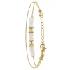 Bracelet Femme So Charm - B4174-BLANC - Bracelet Mode Doré