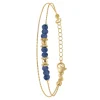 Bracelet Femme So Charm - B4174-BLEU - Bracelet Mode Doré