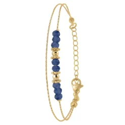 Bracelet Femme So Charm - B4174-BLEU - Bracelet Mode Doré