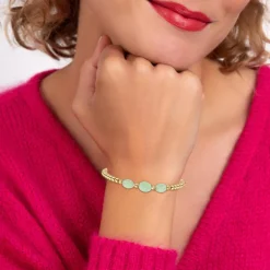 Bracelet Femme So Charm - B4173-VERT - Bracelet Mode Doré