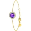 Bracelet Femme So Charm - B2125-VIOLET - Bracelet Mode Doré