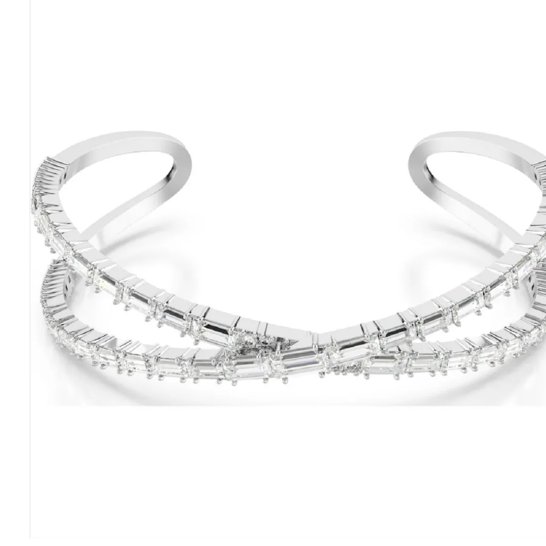 Bracelet Femme Swarovski Hyperbola Cuff - 567762 blanc,argent