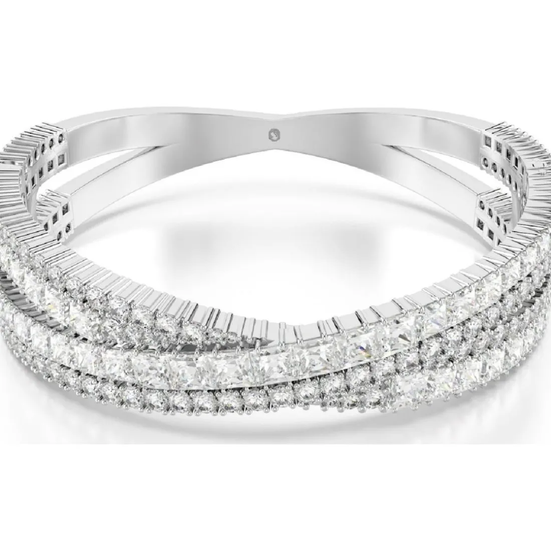 Bracelet Femme Swarovski Hyperbola Cuff L - 568026 blanc,argent