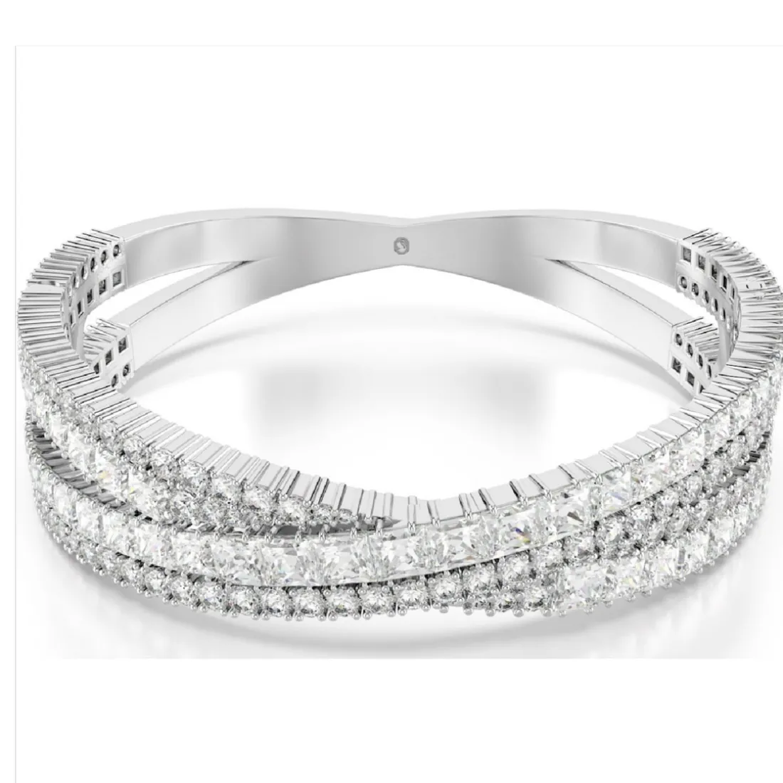 Bracelet Femme Swarovski Hyperbola Cuff L - 568026 blanc,argent