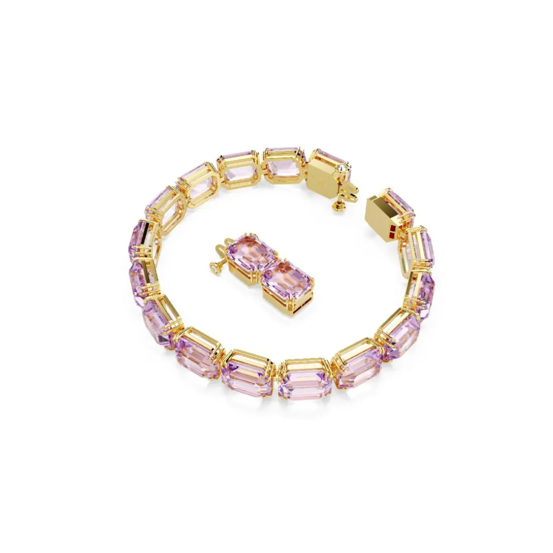Bracelet Femme Swarovski Milnia - 5720487 Plaqué Or Violet