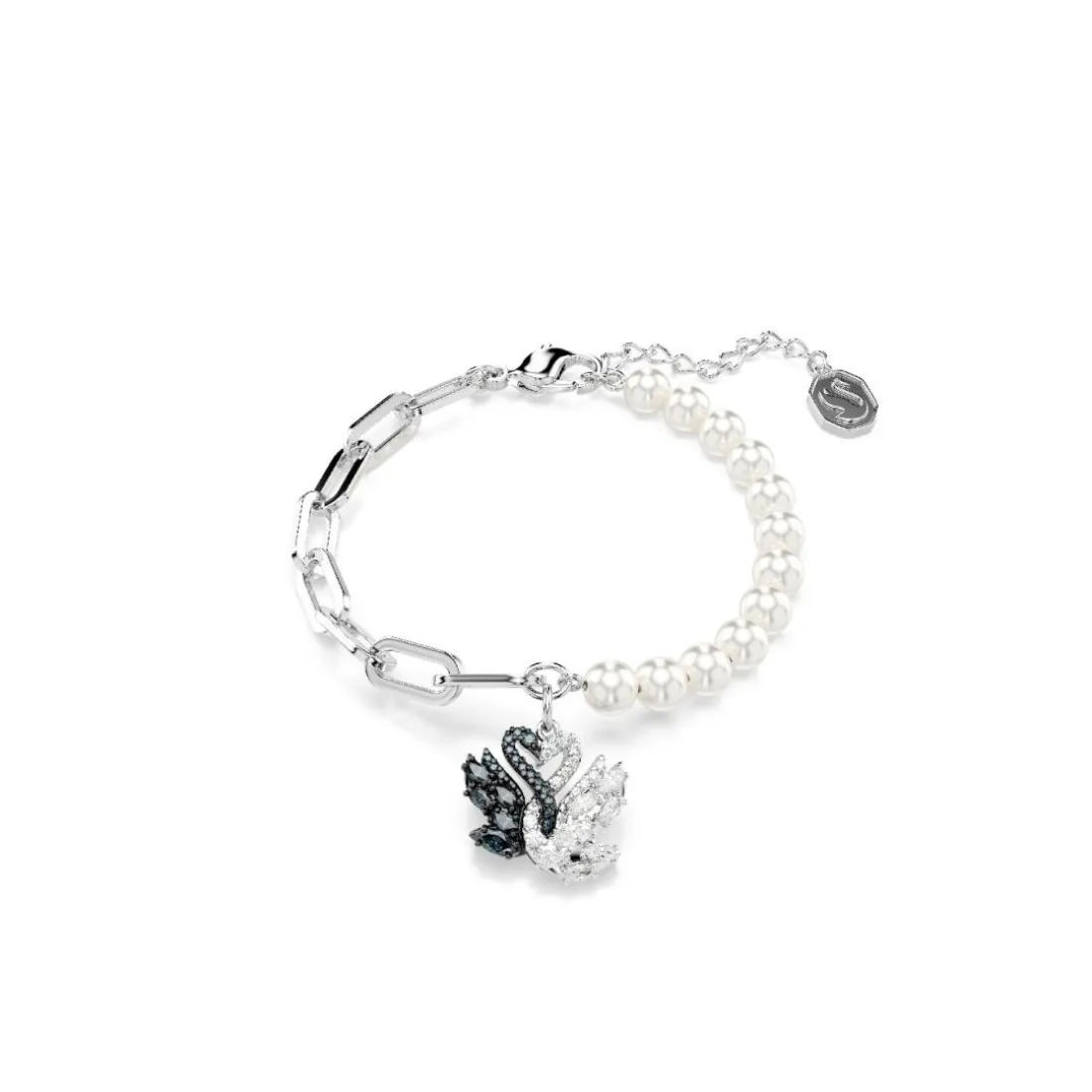 Bracelet Femme Swarovski Swan - 5705720 Métal Rhodié Noir