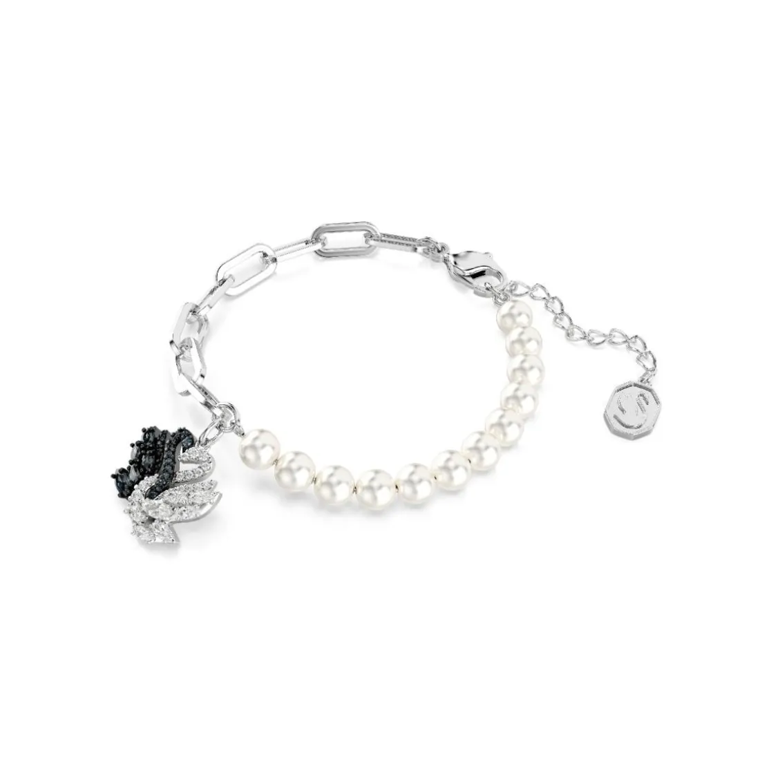 Bracelet Femme Swarovski Swan - 5705720 Métal Rhodié Noir