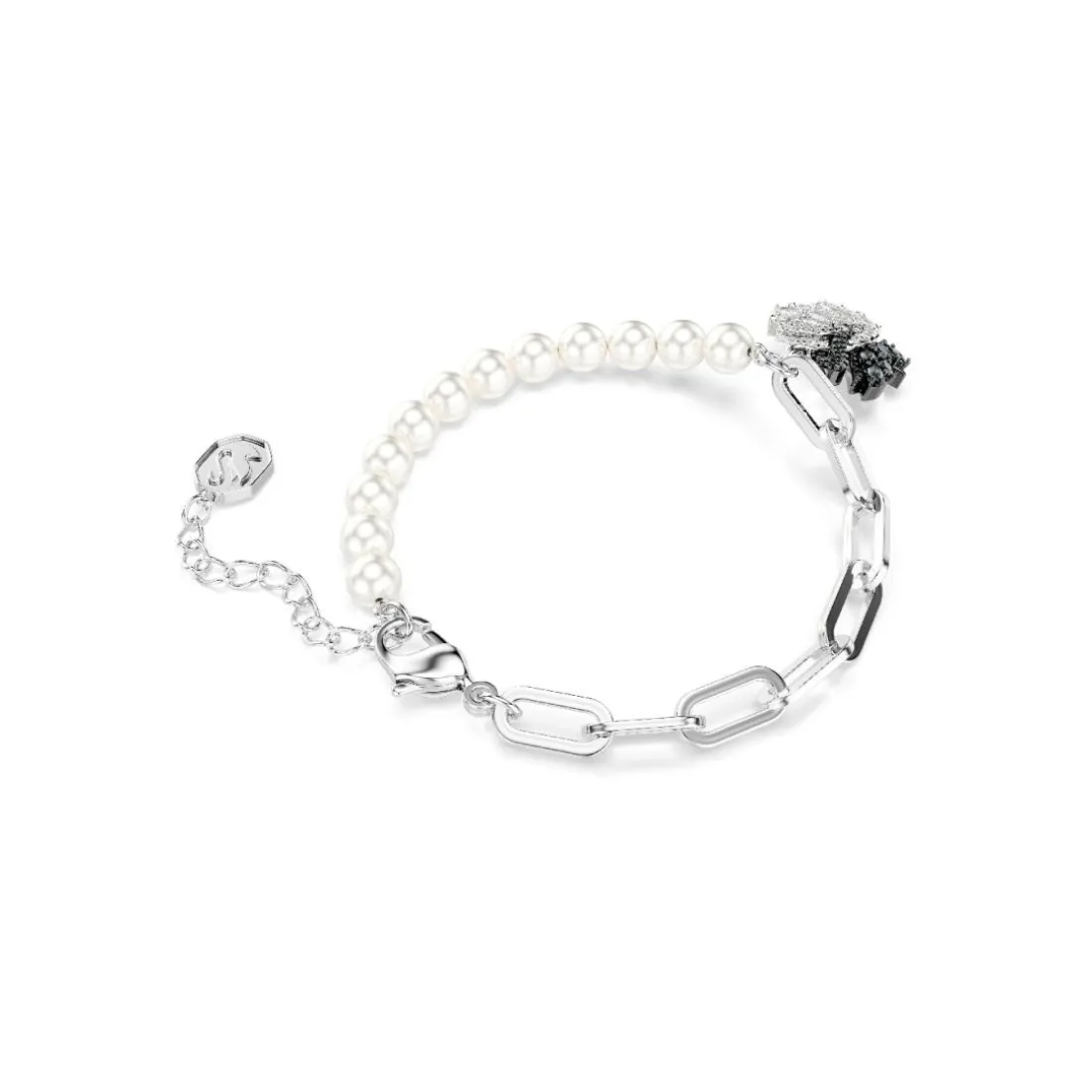 Bracelet Femme Swarovski Swan - 5705720 Métal Rhodié Noir