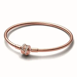 Bracelet fermoir étoile filante et zircons cubiques transparents