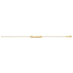 Bracelet gourmette femme plaque à graver plaqué or Maison de la Bijouterie UYY0Y5ZV