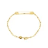 Bracelet gourmette femme plaque à graver plaqué or Maison de la Bijouterie UYY0Y6ZV